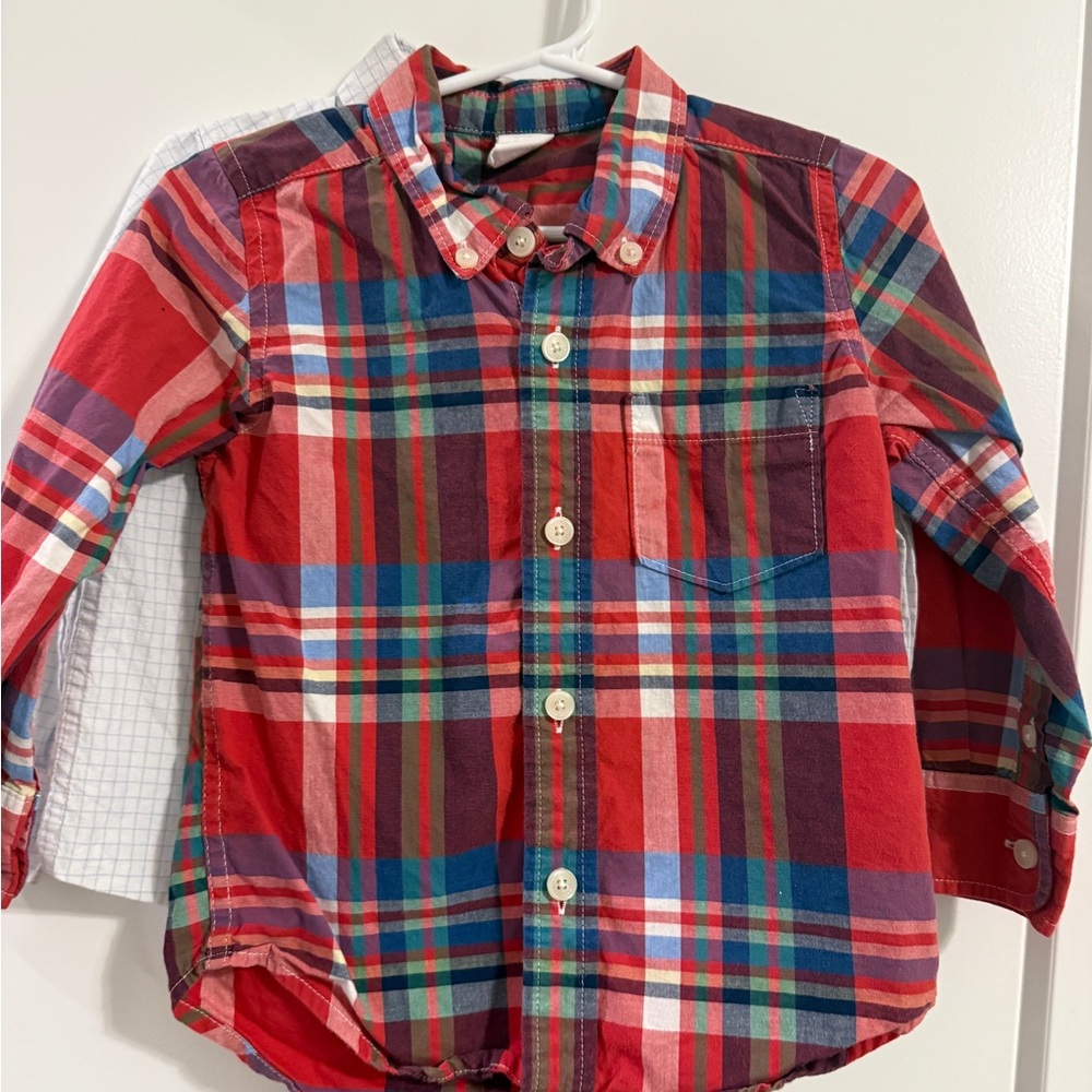 GAP Colorful Plaid Kids Button Down Shirt